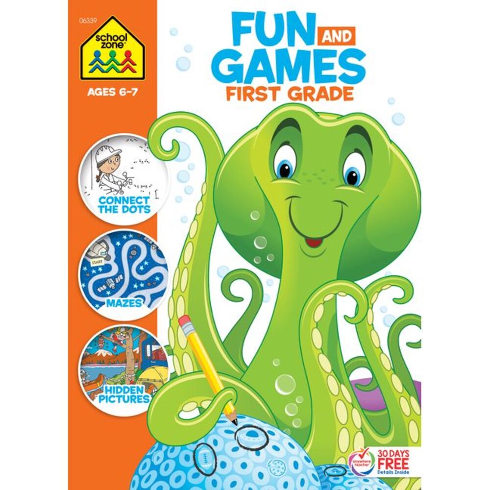 School Zone Fun and Games First Grade Activity Workbook -- School Zone